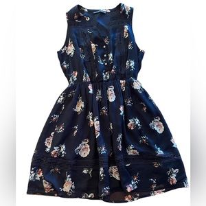 Abercrombie & Fitch Floral Mini Dress - Navy and Pink
